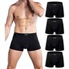 wirarpa Mutande Boxer Uomo Microfibra Pacco da 4 Elasticizzati Underwear Nero Taglia S