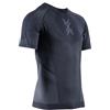 X-Bionic XCEED Run Shirt a Maniche Corte da Uomo - Top da Running Ideale per Allenamento e Corse - Regolazione Termica avanzata e Design Resistente per Maggiore Comfort - Nero/Grigio, L