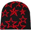 YAMEIZE Beanie Trendy Y2K Stella Pattern - Cappelli a Maglia per Donna Uomo Beanie Hat Elastico Slouchy Cappello a Maglia Inverno Skull cap All'aperto