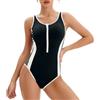 Veranobreeze Costume Intero Donna Raffreddanti Costumi da Bagno Donna con Zip per Piscina (BK, EU38)