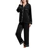 JCQIGOA Seta Donna Pigiamalunghe SetLoungewearNotte