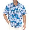 Gavliuu Camicia Hawaiana da Uomo - Camicia Hawaiana da Uomo con Bottoni, Camicie Floreali Stampate Casual a Maniche Corte