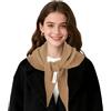 SGQTZDZQ Sciarpa triangolare in lana, sciarpa nera in cashmere, da donna, lavorata a maglia, versatile, calda sciarpa per autunno e inverno, cachi, Taglia unica
