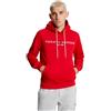 TOMMY HILFIGER Felpa con cappuccio da uomo iconica in pile ricamato con logo Tommy collezione 2024, M, nero