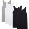NUOZA Canottiera Uomo 5 Pezzi 100% Cotone Maglia Intima Senza Maniche