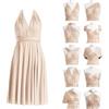 72styles Infinity Abito al Ginocchio per Damigelle d'Onore - Convertibile, Trasformatore Multiway Twist Wrap Midi, Champagne, M