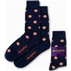 AUSCUFFLINKS Calzini per lui | Calzini divertenti regalo per lei | Happy Gift Socks stravagante regalo per papà | Calzini per mamma, Arancione, taglia unica