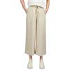 DENIMFY Palazzo - Pantaloni estivi da donna, vestibilità larga, taglia DFKate, pantaloni estivi leggeri, lunghezza alla caviglia, vita elasticizzata, tinta unita, motivo 100% viscosa, verde, bianco,