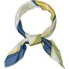 sourcing map 50 cm con stampa a righe e collo quadrato, sciarpe, sciarpe, foulard e fazzoletto, bandana per le donne Giallo 19.69W x 19.69L