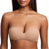 DOBREVA Donna Reggiseno Senza Spalline Push Up Multifunzione con Ferretto Imbottito Reggiseni a Fascia