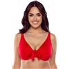 Vivisence 3202 Reggiseno Bikini Liscio Monocolorato Coppe Morbide con Ferretti, Rosso,6C