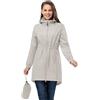 33,000ft Women's Rain Jacket Lightweight Hooded Long Rain Coat Waterproof Jacket Ladies Packable Functional Jacket Windbreaker Breathable Active Outdoor Coats