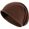 Villand Cappello Slouchy in Cashmere al 100% per Donne, Morbida Cuffia in Cashmere Calda per Signore (caffè)