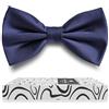 Adam Young Papillon da uomo pre-legato stile formale raso classico papillon per smoking seta finta, 06 Blu Navy, L