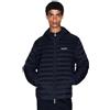 Armani Exchange Giacca da uomo, a maniche lunghe, imbottita, con logo Lettering, blu scuro, L, Navy scuro, L