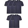 Fruit of the Loom Set 5 T-Shirt Fruit of The Loom (5 Pezzi Blu Navy - L - 5)