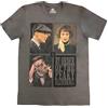 Peaky Blinders - Maglietta da ritratti in cotone per adulti unisex, Grigio Carbone, S