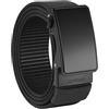 JUKMO Cintura automatica da uomo, in nylon, 3,8 cm con cricchetto, Nero , 53.5-57W / 65L 3XL