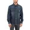Carhartt Montana Relaxed Fit Midweight Denim Long-Sleeve Snap Front Shirt Camicia da Moto Uomo (Pacco da 1)