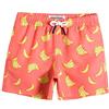 maamgic Costume Bambino a Rapida Asciugatura con Fodera in Rete, Costume da Bagno con Tasche e Coulisse Regolabile, da 2-16 Anni, Spiaggia e Piscina, Banana Arancione, 8 Anni