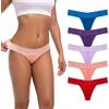 Auithery Tangas per Donna, Sexy, in Pizzo, di Cotone, comode, morbide, Tangas a Tanga, Taglie XS - 4XL, Confezione di 5, 5 Tangas in Cotone con Pizzo Brillante, Taglia XL