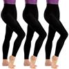 Lancry 3 paia di collant senza piedi per donne e ragazze, 60 denari, opachi, morbidi, neri, senza piedi, per danza classica, Nero , XXL