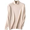 Youllyuu Maglione da uomo in cashmere 100% visone, dolcevita in maglia, pullover casual, base solida, taglia grande, Beige, M