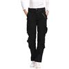 Tianerhay Pantaloni da combattimento da donna, in cotone, casual, mimetico, militare, tattico, da lavoro, con tasche, Nero , 44