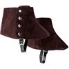 HOEACXY Spats da Gangster da Uomo Anni 20 Copriscarpe in Pelle da Uomo con Fibbia Spats Stile Vintage Eleganti Spats da Uomo Accessori per Costumi, Marrone, Large