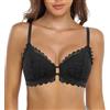 SHEKINI Reggiseni da Donna in Pizzo Senza Ferretto Reggiseni Imbottiti Staccabili Tracolla Non Removibile Reggiseno a Triangolo Reggiseno Comodo 2 Ganci