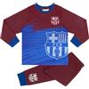 FCB FC Barcelona Pigiama a Maniche Lunghe, 7-8 Anni: 128cm, Rosso