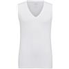 OLYMP Level Five Body Fit - Maglietta Intima con Scollo a V, Elasticizzata, Colore: Bianco