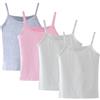 Lohhbve 4 Pack Bambini Classic Solid Camisole Undershirt per 2-10 Anni Ragazze del Bambino Cotone Racerback Tank Top Multipack