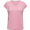 ONLY Onlclaudia S/S Glitter Stripe Top Jrs T-Shirt, Colore: Rosa, M Donna