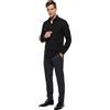 Marvelis Camicia Body Fit Tinta Unita, Schwarz, 45