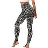Allegra K Leggings da donna stampati a vita alta elastico in vita yoga pantaloni con staffa nero-zebra M, Nero-zebra, M