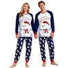 GRPSKCOS Pigiami natalizi per adulti, pigiama di Babbo Natale, pigiama lungo abbinato, set natalizio per uomini e donne, 02 Pupazzo di Natale, XL