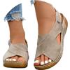 Sobzia Sandali Donna Estive Comode,Sandali Donna Estive Ortopedici Aperta Sportivi Scarpe Trekking Antiscivolo Sandalo Comodi Leggeri Ciabatte Kaki 42