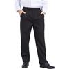 Nanxson Pantaloni da Cuoco Uomo in Cotone, Pantaloni da Chef Elasticizzati | Pantaloni Neri Professionali, Pantaloni da Lavoro per Ristoranti, Pizzerie e Servizi di Catering