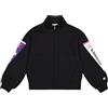 Champion Legacy Graphic Shop G (405024) - Ultra-Light Soft Compact Powerblend Fleece Full-Zip Felpa, Nero, 7-8 Anni Bambine e Ragazze FW24