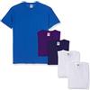Fruit of The Loom Maglietta Pesante da Uomo, Confezione da 5, Bianco/Navy/Viola/Royal, M