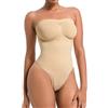 Atbuty Body senza spalline perizoma senza cuciture Sculpt Shapewear controllo della pancia Shaper del corpo con cinghie rimovibili
