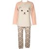 RAGNO Pigiama Donna Collo Serafino Cotton Eco Pile Punto Milano Caldo e Morbido Invernale Pantalone con Polsino Articolo DM07N1, 606F Fnatasia Pristine, Taglia 44