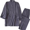KINMBRA un-brand Completo da Pigiama in Cotone a Doppia Garza Giapponese da Uomo Kimono Plus Size Abbigliamento Zen Abbigliamento taoista (Taglia M, A2)