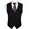 Enlision Gilet da Abito da Uomo Slim Fit Tinta Unita Cotone Panciotto Elegante Casual Moda Smanicato Scollo a V Matrimonio Formale Lavoro Cerimoni Nero 3XL