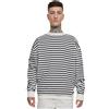 Urban Classics Girocollo a Righe Maglia di Tuta, Bianco Sabbia/Nero, M Uomo