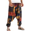 perdontoo Uomo Comodi Cotone Harem Yoga Casual Baggy Hippie Pantaloni (XL, Colore 1)