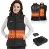 Gokozy Gilet Riscaldato Donna,Gilet riscaldabile con Batteria Elettrico Leggero Giacca Riscaldata 5 Zone con 3 Temperature Regolabili Outdoor/scii/cacci