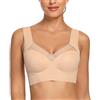 WOWENY Reggiseno a coppa piena da donna con ferretto Zero Feel Push up senza cuciture, senza cuciture, comfort morbido, reggiseno per il sonno, classico bustino
