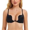 Oscrenia Reggiseno push up convertibile con ferretto scollatura a U a taglio basso per le donne, Nero leopardato., 3C